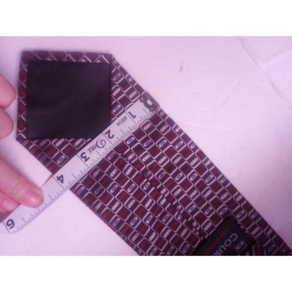 Courage Techno- Core Silk Geometric Neck Tie 4in Multi Color NWT - Picture 5 of 6